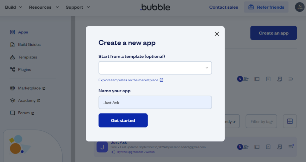 Bubble, créer une application sans coder