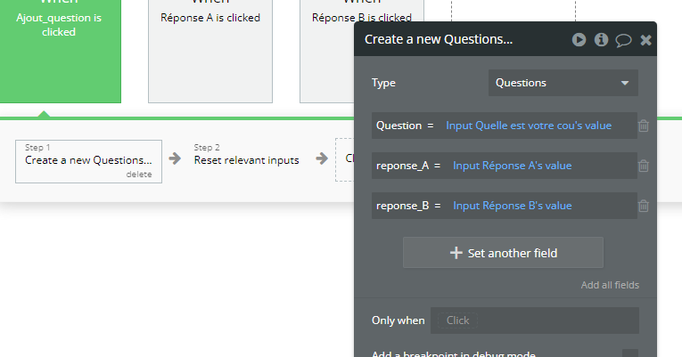 Gestion d'un workflow sur Bubble