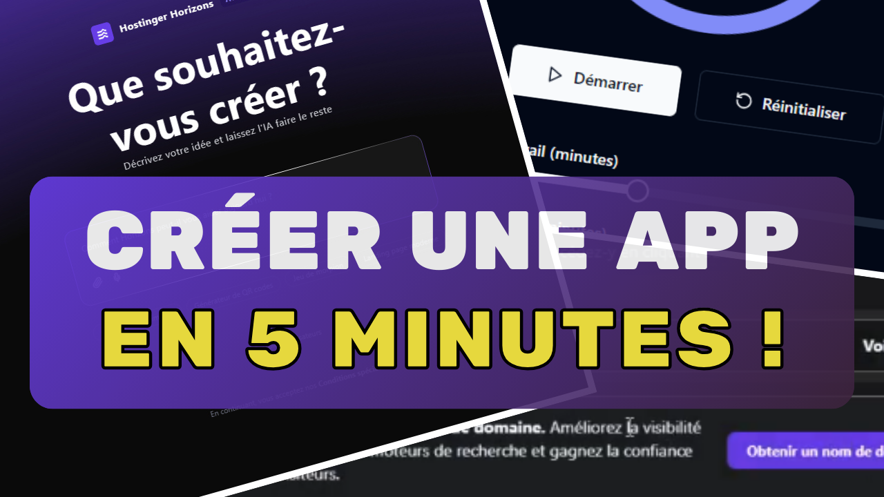 vignette créer une app en 5 minutes