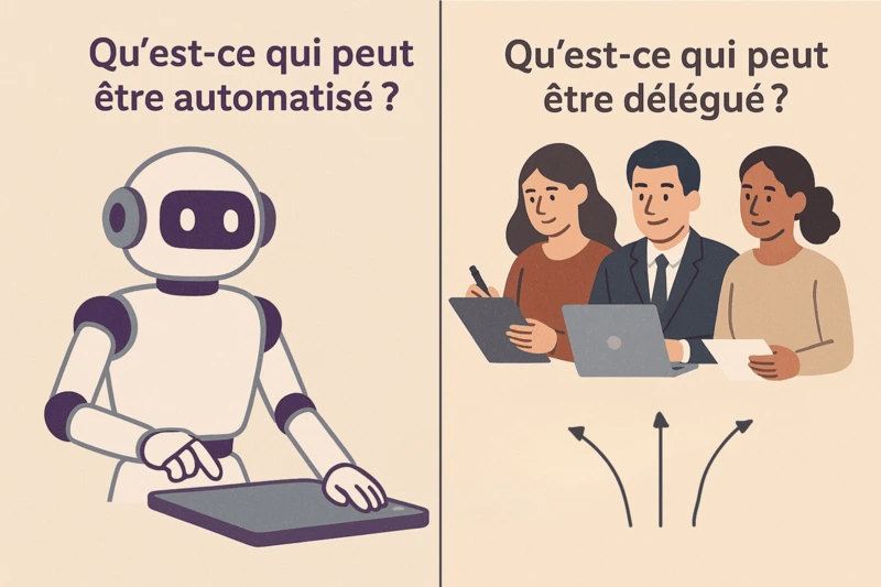 Se poser la question de déléguer ou automatiser