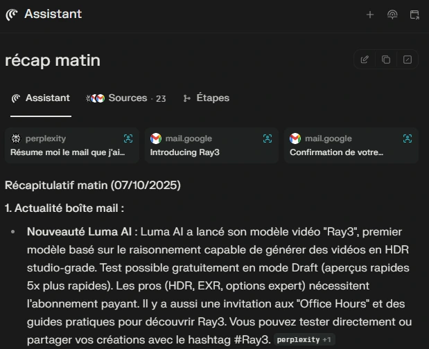 Créer une routine avec Comet