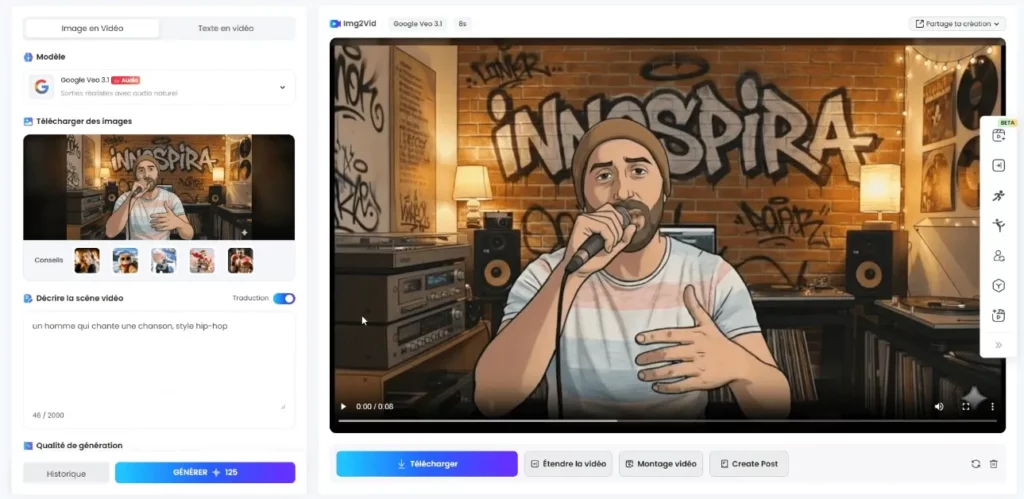 Scène vidéo entièrement personnalisée
