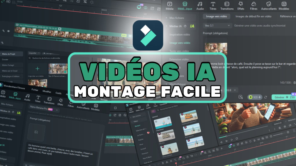 Vidéos IA Montage facile avec Filmora
