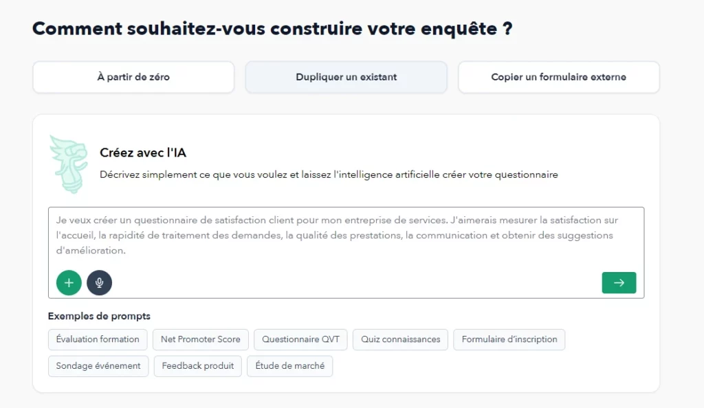 Créer un questionnaire en ligne