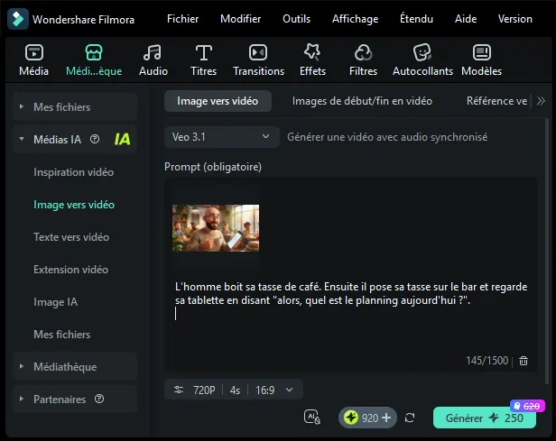 Créer une vidéo à partir d'une image