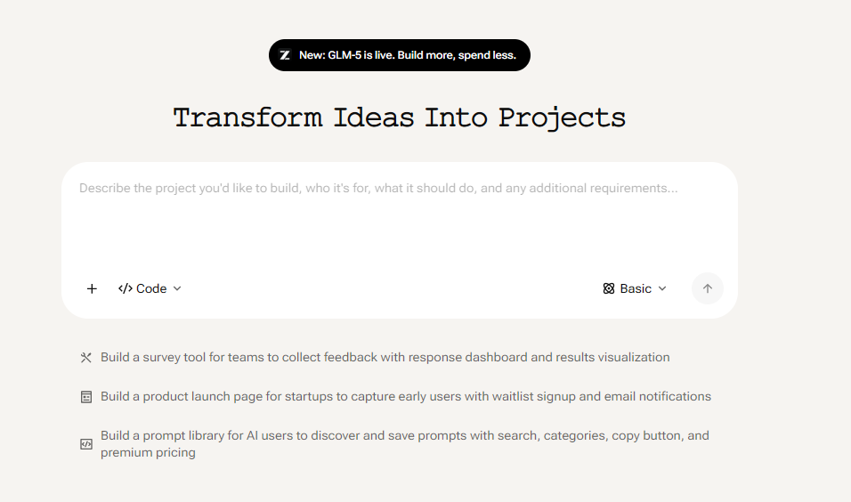 Page d'accueil de YouWare AI