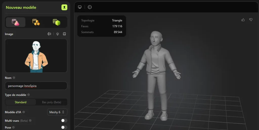 Générer un modèle à partir d'une image