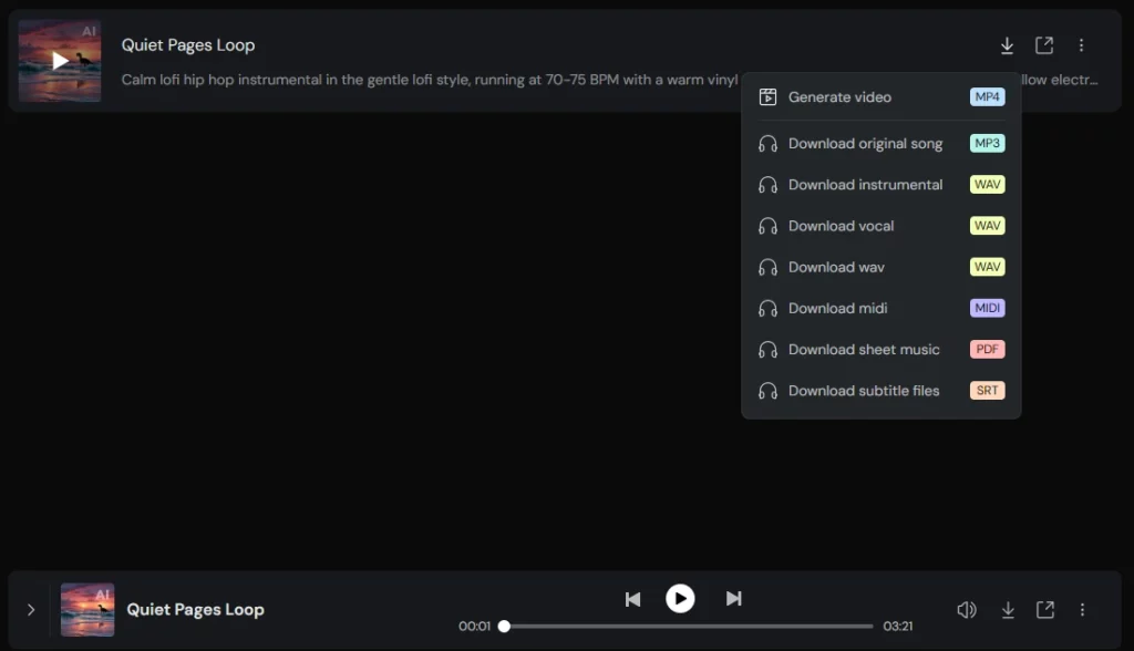 Télécharger la musique dans le format que tu souhaites