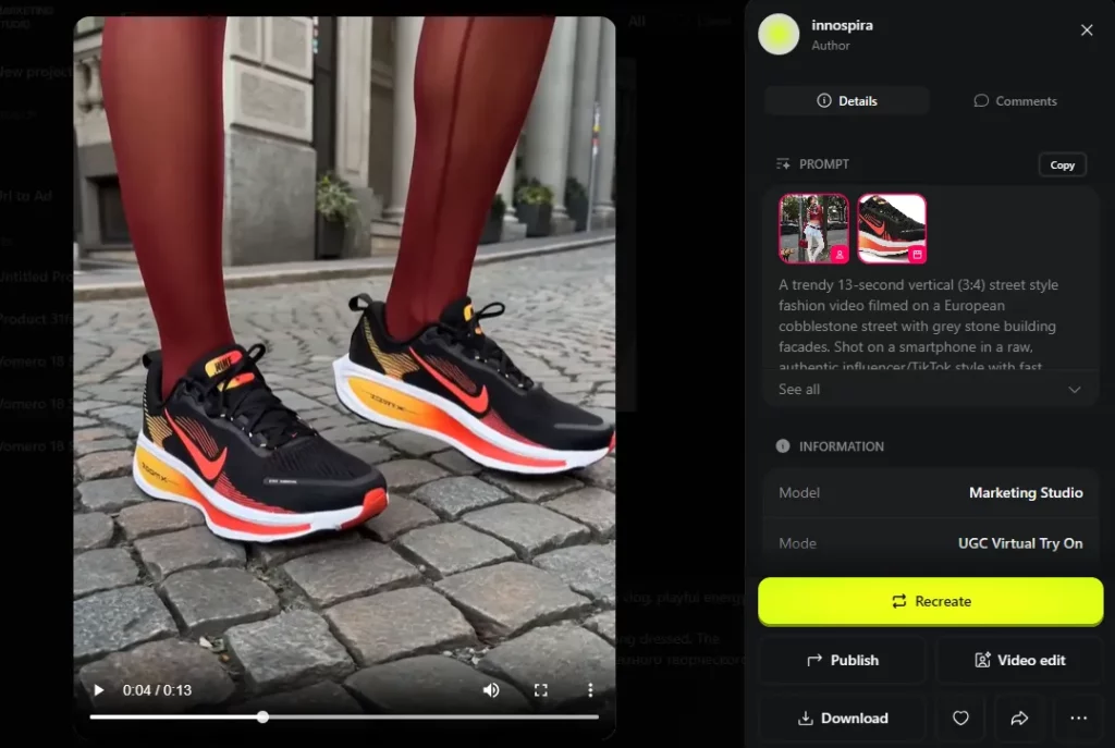 UGC de test pour créer une vidéo type UGC