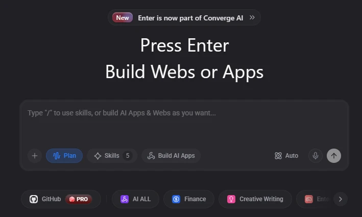 Créer un projet sur Enter Pro (prompt puis appuie sur Entrer)