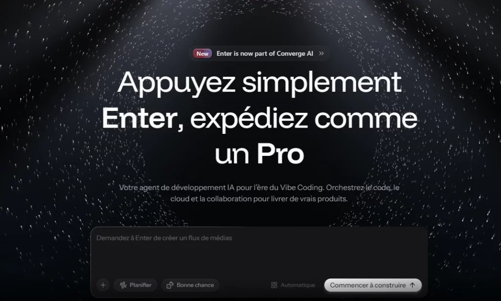La promesse de Enter Pro, créateur d'application avec l'IA
