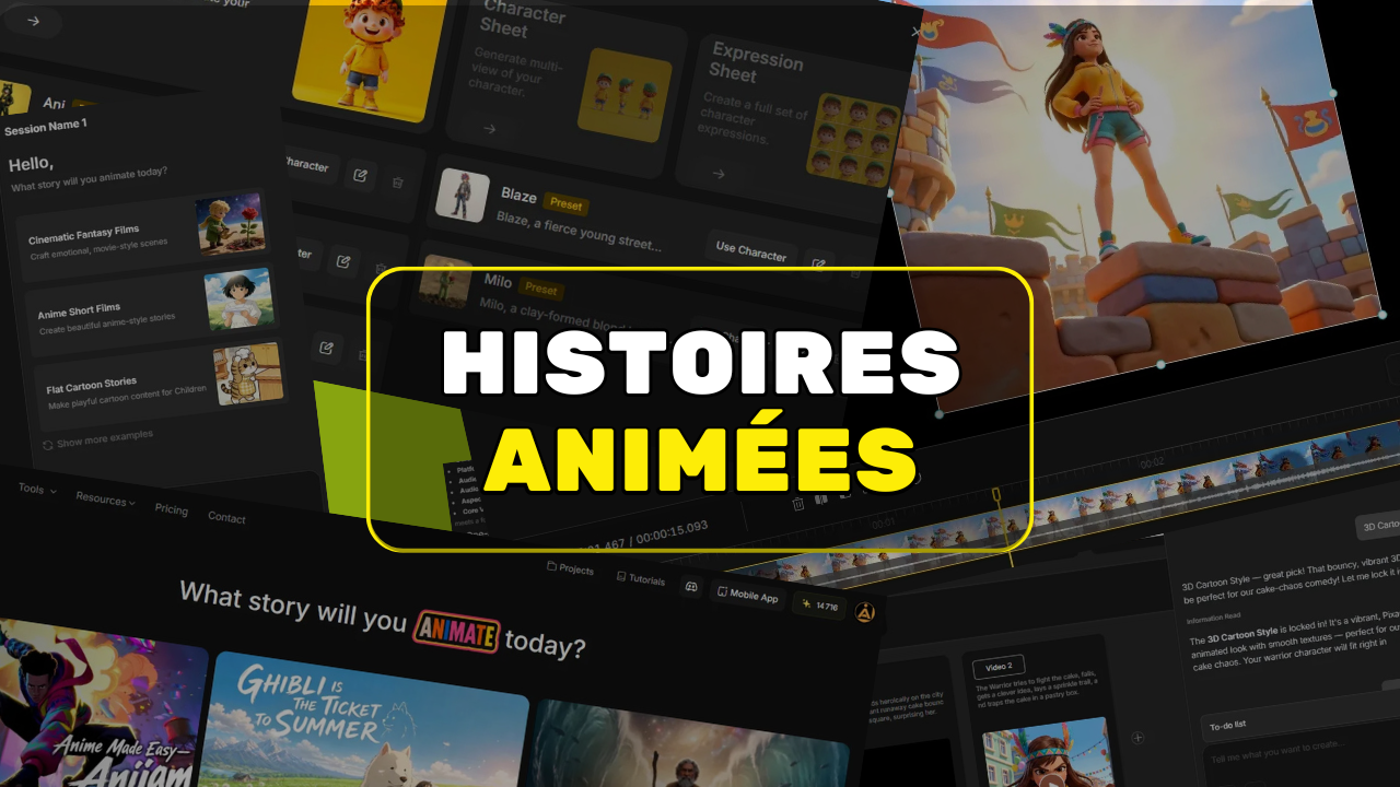 Histoires animées en un clic