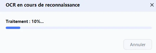 OCR en cours de reconnaissance