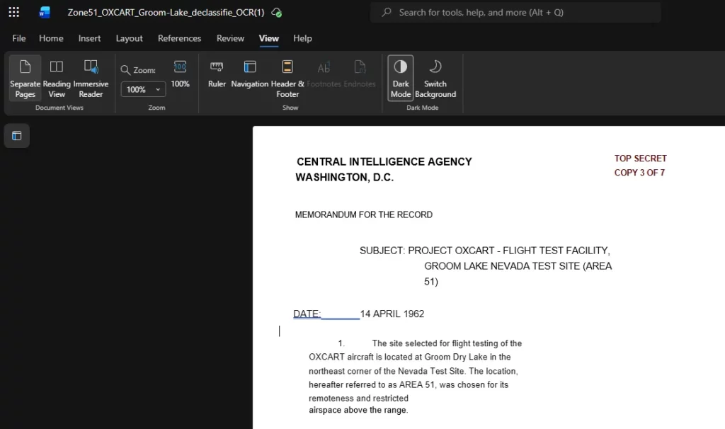 Convertir vers word le PDF OCR