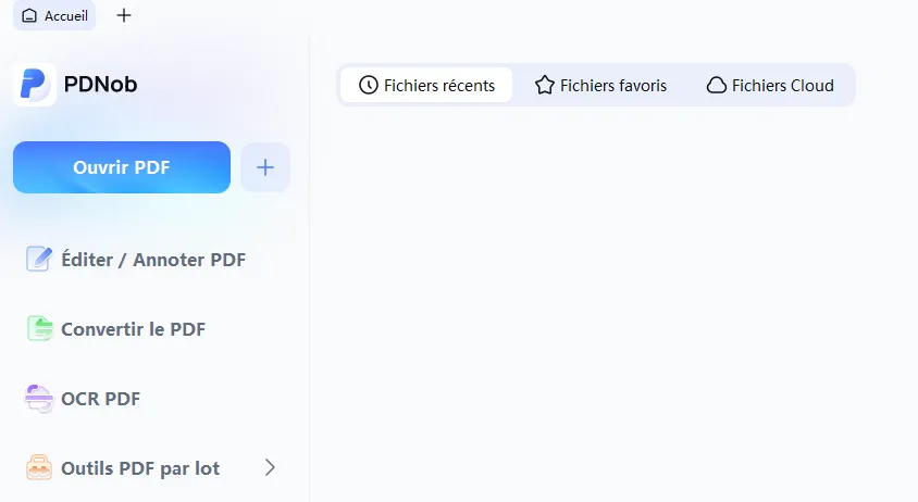 Ouvrir et importer un PDF