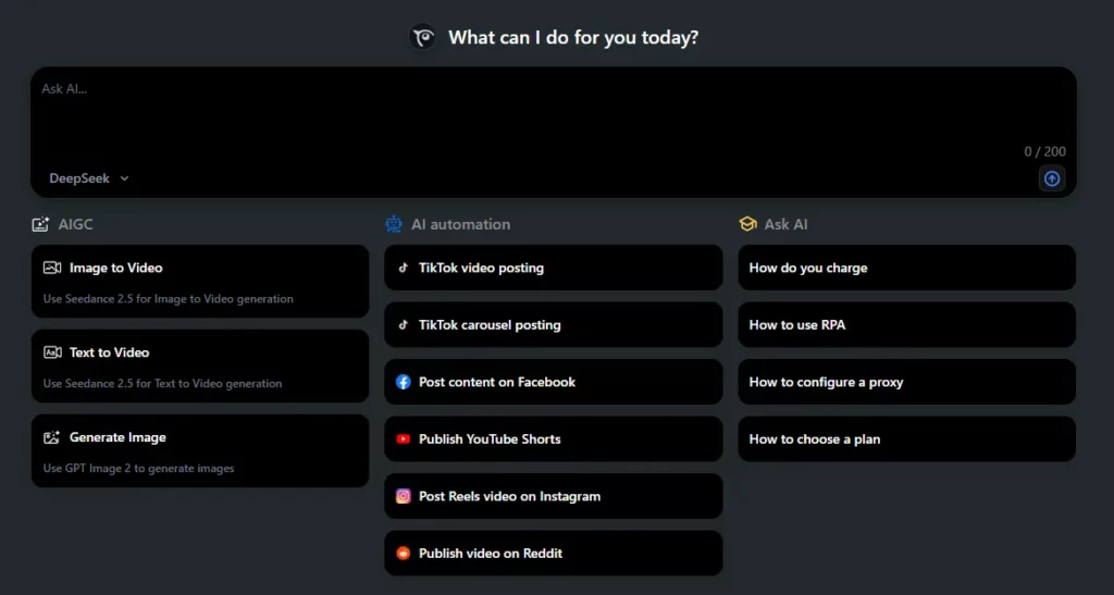 GeeLark AI, l'assistant IA de la plateforme de cloud phones