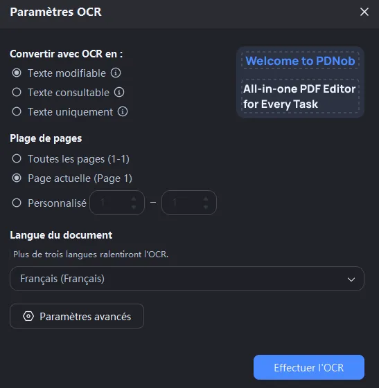 OCR pour convertir une image en texte