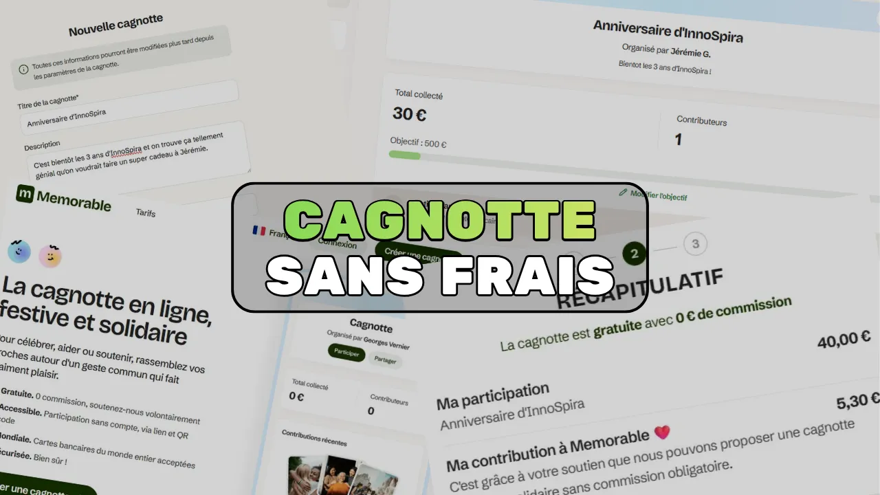Créer une cagnotte en ligne sans frais