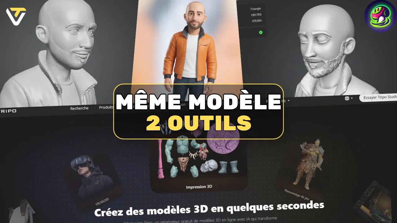 Tripo3D et Meshy